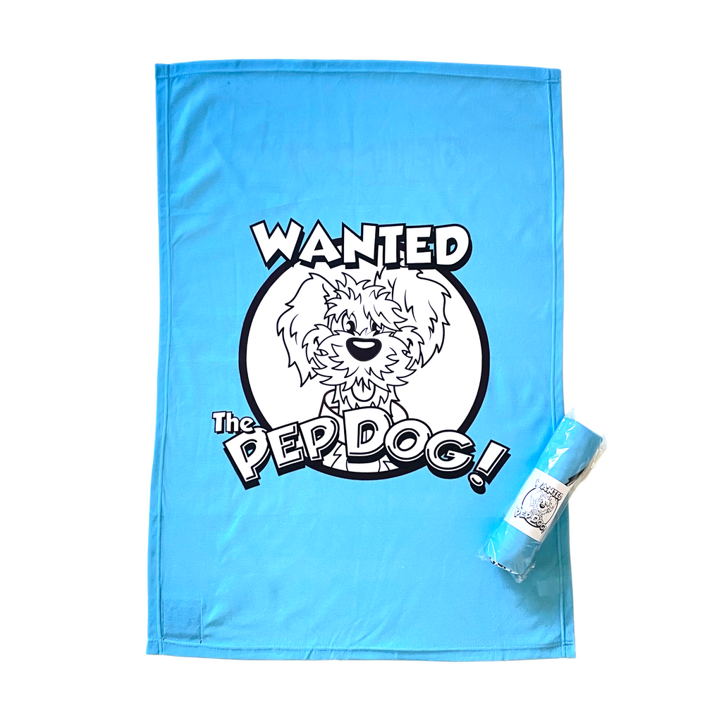 Blå hundfilt i fleece från The Pep Dog